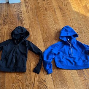 Athleta & Lululemon women hoodies black & blue size XS